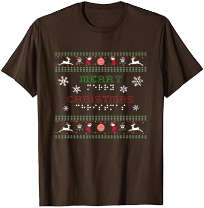Boldog Karácsonyt Braille-Pontok, t-shirt, Póló