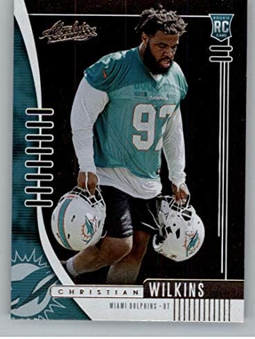 2019 Abszolút 168 Keresztény Wilkins RC Újonc Miami Dolphins amerikai Foci Trading Card