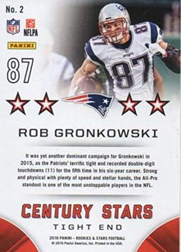 Panini Újoncok, a Csillagok Század Csillagok Foci 2 Rob Gronkowski New England Patriots Hivatalos NFL Kereskedelmi Kártyát A