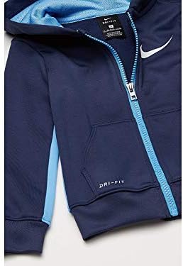 Nike Gyerek Fiú Therma-Fit Színes Blokk Teljes Zip jacket, valamint Futó Nadrág Két Darab Set (Kis Gyerekeknek)