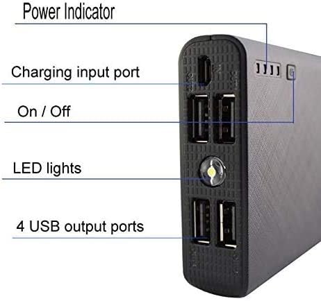 4 USB 50000mAh Power Bank LED-es Külső Tartalék Akkumulátor Töltő F Telefon (Kék)
