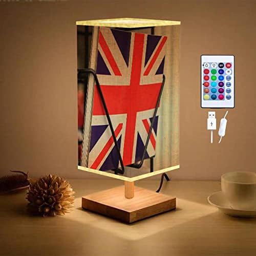 Szabályozható asztali Lámpa Közelről Képeslap Anglia Zászlót a Londoni Piaci stand USB-Éjjeli Lámpa/ Minimalista Design/ Íróasztali