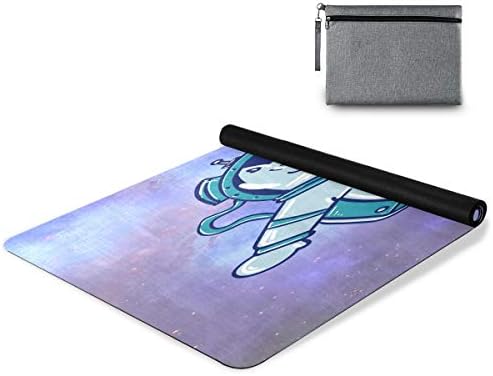 Pfrewn Macska Tér Yoga Mat Állati Galaxy Utazási Jóga Szőnyeg 1/16 Inch Összecsukható, Könnyű Fitness 2 az 1-ben Matrac Törölközőt